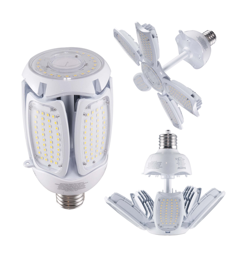 Product image for Satco S39752 60 Watt LED HID Replacement; 5000K; Mogul extended base; Adjustable Beam Angle; Type B Ballast Bypass;100-277 Volt