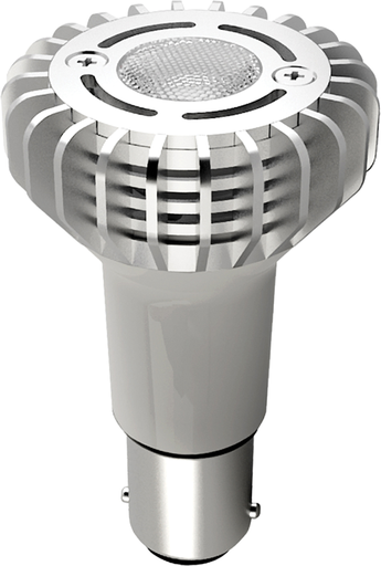 Product image for Satco S9004 3 Watt; R12 LED; 3000K; 40 deg. Beam Angle; Bayonet Single Contact Base; 12 Volt