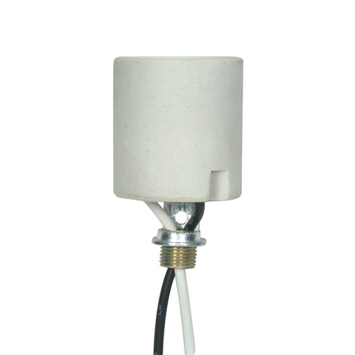 Product image for Satco 80/1708 Keyless Porcelain Socket With Hickey And Nipple; Unglazed; 660W; 250V