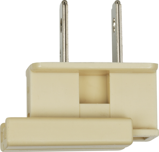 Product image for Satco 90/716 Slide Plug; Polarized; 18/2-SPT-1; 8A-125V; Ivory Finish