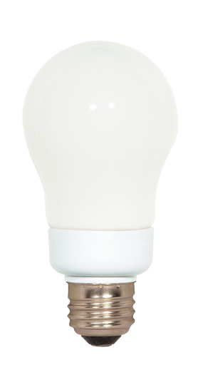 Product image for Satco S7287 11 Watt; A19 Compact Fluorescent; 2700K; 82 CRI; Medium base; 120 Volt