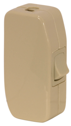 Product image for Satco 90/434 Heavy Duty Rocker Switch; For 18/2 SPT-1 And SPT-2, 16/2 SPT-2 And 18/2 SVT; 3A-125V; 1/2HP-125V; Ivory Finish