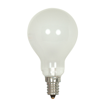 40 Watt A15 Incandescent - Frost - Appliance Lamp - 1000 Average rated hours - 420 Lumens - Candelabra base - 130 Volt