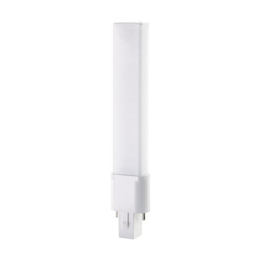 S18400 - 4.5 Watt LED PL 2-PIN - 2700K - 450 Lumens - G23 base - 50000 Average rated hours - 360 deg. Beam Angle - 120-277 Volt - Type B - Ballast Bypass