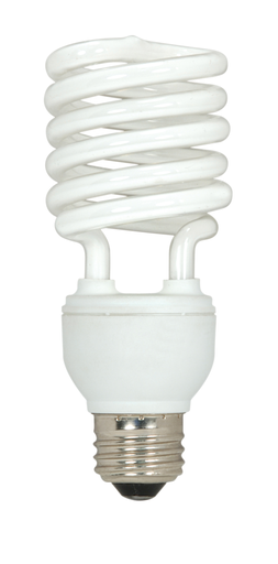 Product image for Satco S6276 23 Watt; Mini Spiral Compact Fluorescent; 5000K; 82 CRI; Medium base; 120 Volt; 3-pack
