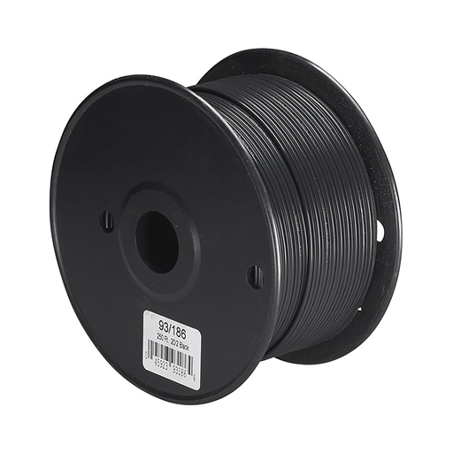 Satco 93/186 Lamp And Lighting Bulk Wire; 20/2 SPT-1 105C; 250 Foot/Spool; Black