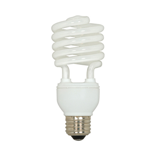 Product image for Satco S5401 20 Watt; Mini Spiral Compact Fluorescent; 2700K; 82 CRI; Medium base; 120 Volt