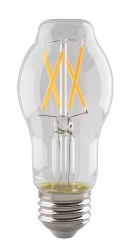 Product image for Satco S8559 5.5 Watt BT15 LED; Clear; Medium base; 2700K; 500 Lumens; 120 Volt