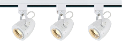 Product image for Satco TK413 Track Lighting Kit - 12W LED - 3000K - 4 foot Track - 36 degree - Pinch back shape - White finish
