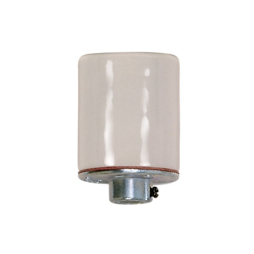 Product image for Satco 80/1870 Keyless Smooth Porcelain Socket With Spring Contact For 4KV And 1/8 IP Cap; Glazed; 660W; 600V