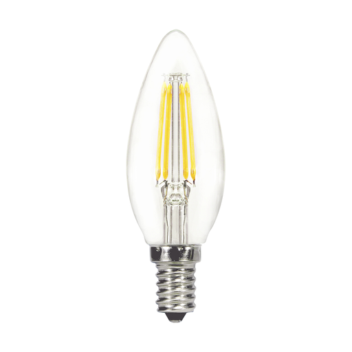 4 Watt B11 LED - Clear - Candelabra base - 3000K - 350 Lumens - 120 Volt