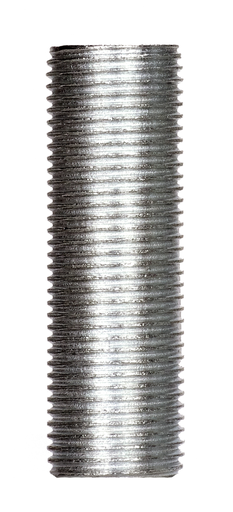 Product image for Satco 90/1062 3/8 IP Steel Nipple; Zinc Plated; 2" Length; 5/8" Wide