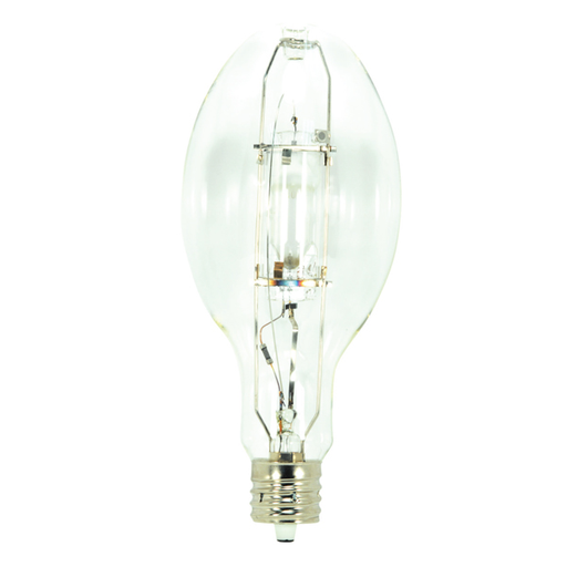 Product image for Satco S5886 250 Watt; Metal Halide HID; Mogul extended base; ED28; Clear; 65 CRI; 4200K
