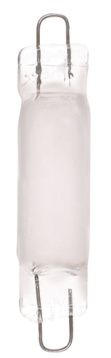 Product image for Satco S6999 5 Watt miniature; T3; Frost; 20000 Average rated hours; 40 Lumens; Rigid Loop base; 24 Volt