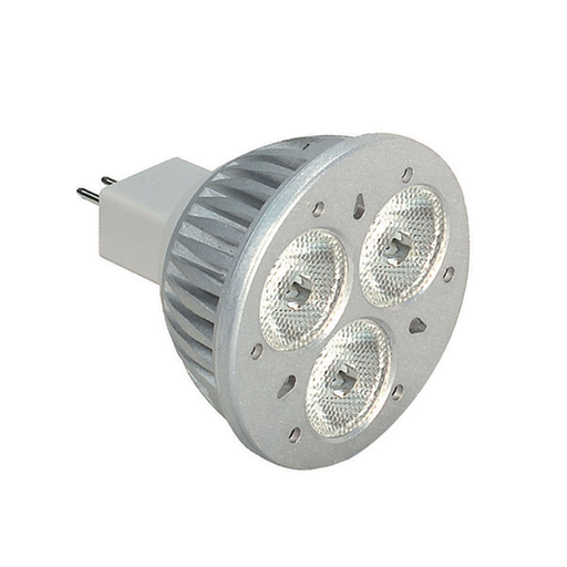Product image for Satco S8703 - 4 watt; MR16; 3200K; 40' beam spread; Miniature 2 Pin Round base; 12 volts