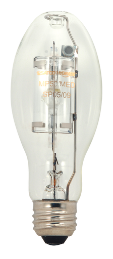 Product image for Satco S5862 175 Watt; Metal Halide HID; Medium base; ED17; Clear; 65 CRI; 4000K