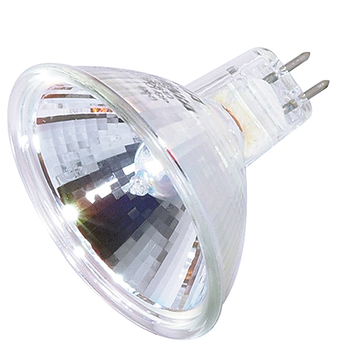 Product image for Satco S1969 65 Watt; Halogen; MR16; FPA; 2000 Average rated hours; Miniature 2 Pin Round base; 12 Volt