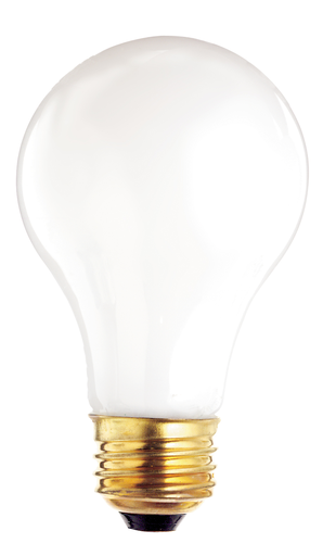 Product image for Satco S6054 100W A19 Incandescent; Frost; 1500 Average rated hours; 1200 Lumens; Medium base; 120 Volt; 2/Pack