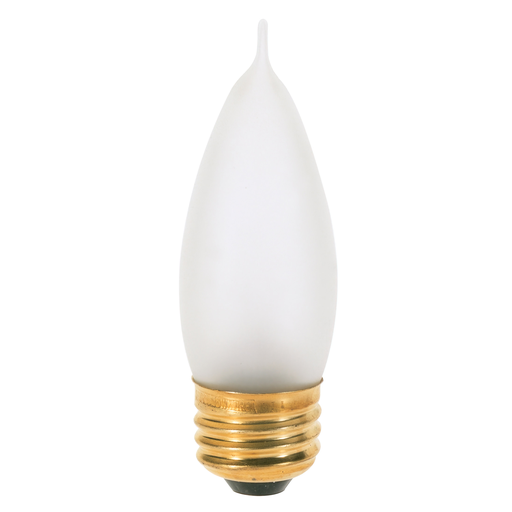 Product image for Satco S3768 40 Watt CA10 Incandescent; Frost; 1500 Average rated hours; 360 Lumens; Medium base; 120 Volt; 2-Card