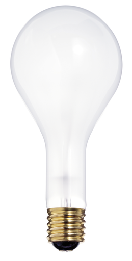 Product image for Satco S4962 300W PS35 Incandescent; Frost; 2500 Average rated hours; 3600 Lumens; Mogul base; 130 Volt