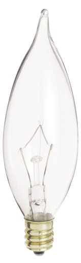 Picture of S3262 - 60 Watt CA10 Incandescent - Clear - 1500 Average rated hours - 650 Lumens - Candelabra base - 120 Volt
