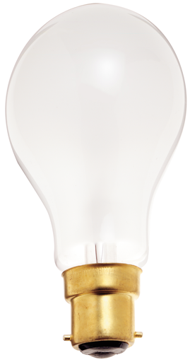 Product image for Satco S5031 60 Watt A19 Incandescent; Frost; 2500 Average rated hours; 630 Lumens; European Bayonet base; 130 Volt