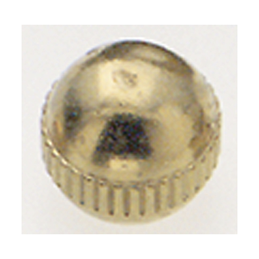 Product image for Satco 90/955 Brass Knob; 8/32; Knurled; 3/8" Diameter; Burnished And Lacquered