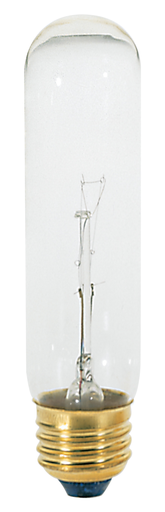 Product image for Satco S3704 60 Watt T10 Incandescent; Clear; 2000 Average rated hours; 500 Lumens; Medium base; 120 Volt; Carded