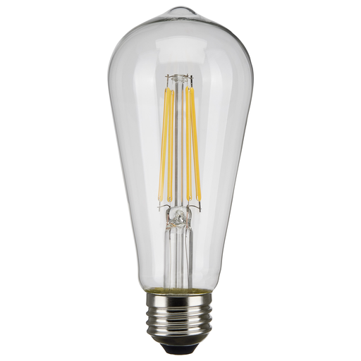7 Watt ST19 LED - Clear - Medium base - 4000K - 800 Lumens - 120 Volt