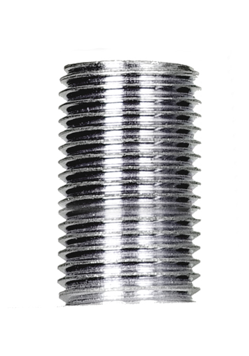 Product image for Satco 90/281 1/8 IP Steel Nipple; Zinc Plated; 5/8" Length; 3/8" Wide
