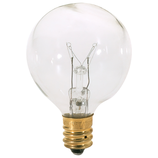15 Watt G12 1/2 Incandescent - Clear - 1500 Average rated hours - 100 Lumens - Candelabra base - 120 Volt