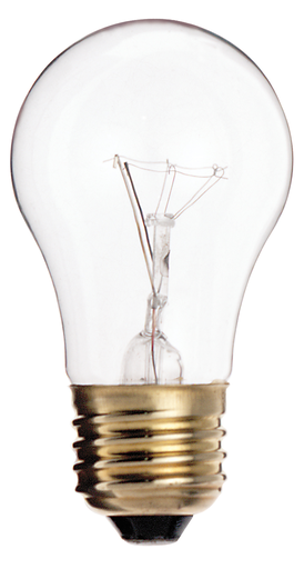 15 Watt A15 Incandescent - Clear - 2500 Average rated hours - 100 Lumens - Medium base - 130 Volt - 2/Pack