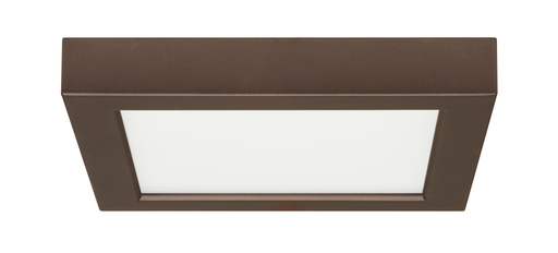 Product image for Satco S29334 13.5 watt; 7" Flush Mount LED Fixture; 2700K; Square Shape; Bronze Finish; 120 volts
