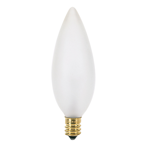 Product image for Satco A3687 60W B10 Incandescent; Frost; 2500 Average rated hours; 642 Lumens; Candelabra base; 130 Volt
