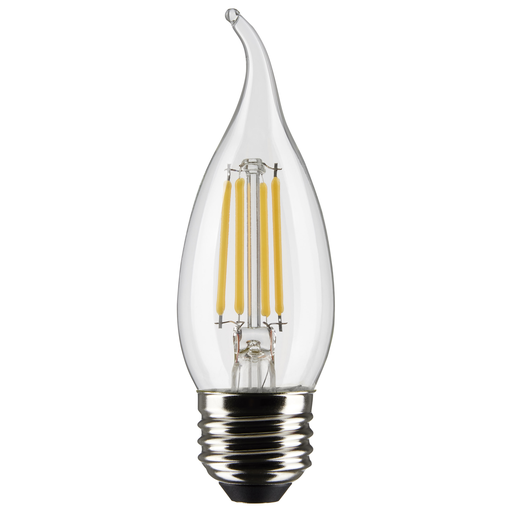 S21312 - 4 Watt CA10 LED - Clear - Medium base - 90 CRI - 2700K - 120 Volt