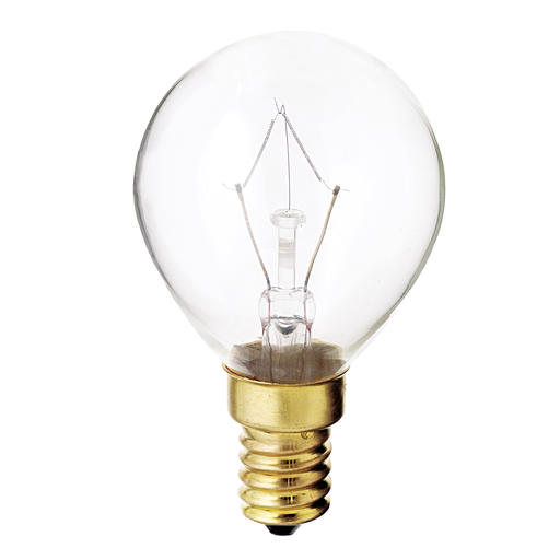 Product image for Satco S4707 40 Watt G14 Incandescent; Clear; 1500 Average rated hours; 370 Lumens; European base; 130 Volt; 2-Card