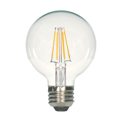 Product image for Satco S9893 5.5 Watt G25 LED; Clear; Medium base; 3000K; 500 Lumens; 120 Volt