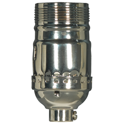 Standard Keyless Socket - 1/8 IPS - 3 Piece Stamped Solid Brass - Polished Nickel Finish - 660W - 250V