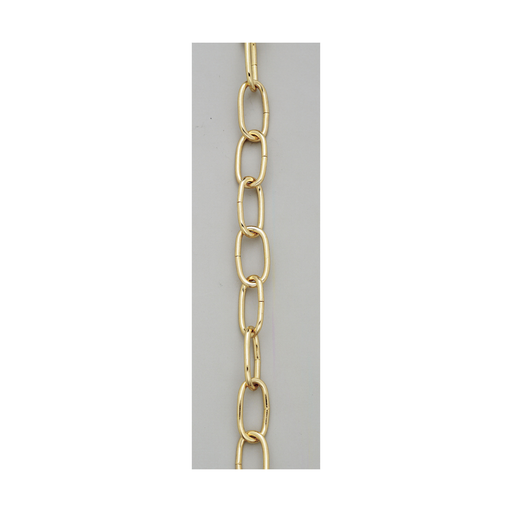 Product image for Satco S70/569 8 Gauge Chain; Polished Brass Finish; 1 Yard Length