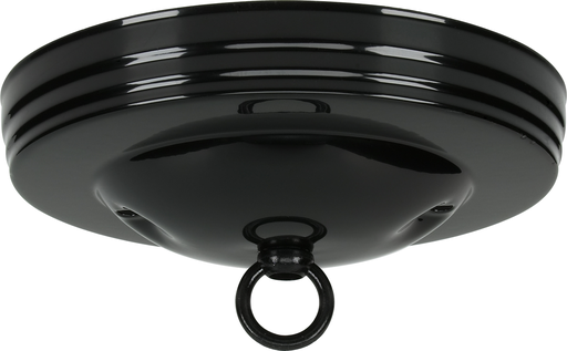 Standard Canopy Kit - Black Finish - 5" Diameter - 7/16" Center Hole - 2-8/32 Bar Holes - Includes Hardware - 10lbs Max
