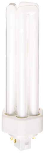 Product image for Satco S8355 42 Watt; pin-based Compact Fluorescent; 3500K; 82 CRI; GX24q-4 (4-Pin) base