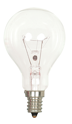 Product image for Satco S4162 60 Watt A15 Incandescent; Clear; 1000 Average rated hours; 700 Lumens; Candelabra base; 130 Volt