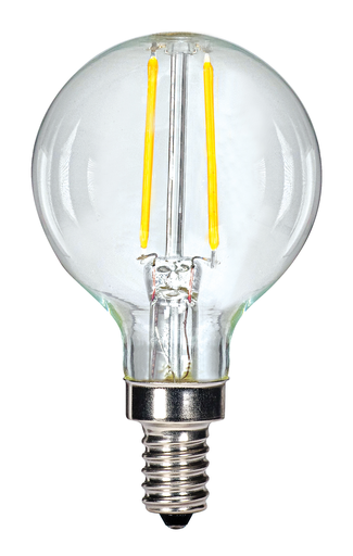 S9870 - 2.5 Watt G16.5 LED - Clear - Candelabra base - 2700K - 200 Lumens - 120 Volt