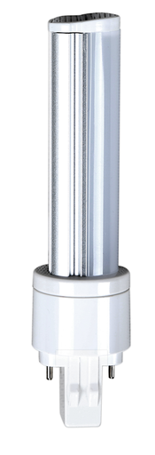 Product image for Satco S8727 6 Watt LED PL 2-PIN; 3500K; 600 Lumens; GX23 base; 50000 Average rated hours; 120 deg. Beam Angle; 120-277 Volt; Type B; Ballast Bypass