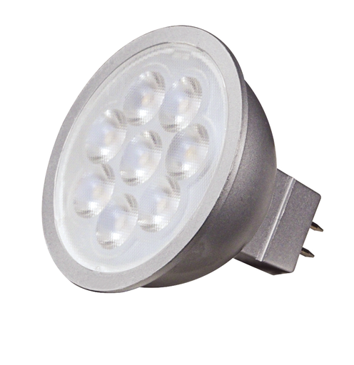 Product image for Satco S9492 6.5 Watt; LED MR16 LED; 3500K; 25 deg. Beam Angle; GU5.3 base; 12 Volt AC/DC