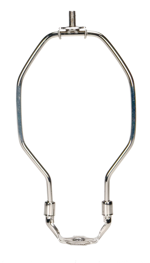 90/2001 - Heavy Duty Harp - Polished Nickel Finish - 8" Height - 1/8 IP Saddle - 1/4-27 Thread - 125 Carton