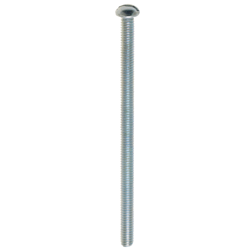 Product image for Satco 90/1032 Steel Round Head Slotted Machine Screw; 8/32; 3" Length; Nickel Plated Finish