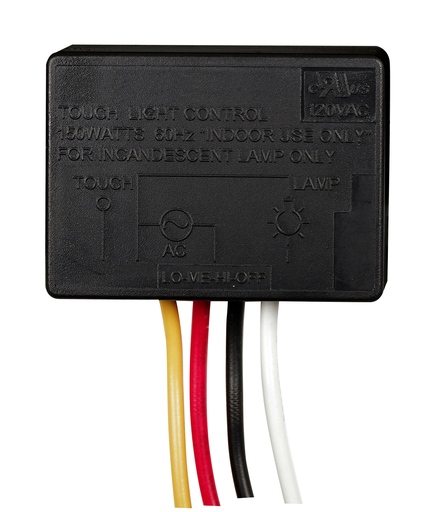 Product image for Satco 90/2429 On-Off Touch Switch Plastic Outer Shell. Rated: 150W-120V Indoor Incandescent Use Only 17/8" x 13/8" x 5/8"
