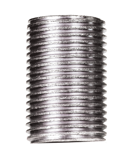 Product image for Satco 90/1015 3/8 IP Steel Nipple; Zinc Plated; 1" Length; 5/8" Wide