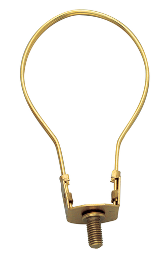90/940 - Bulb Clip - 1/4-27 - 3-5/8" Height - 2-1/8" Diameter - Medium Base - Brass Plated Finish
